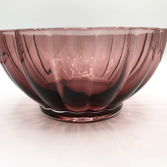 Amethyst Glass Flower Bowl - Picture 5 of 7